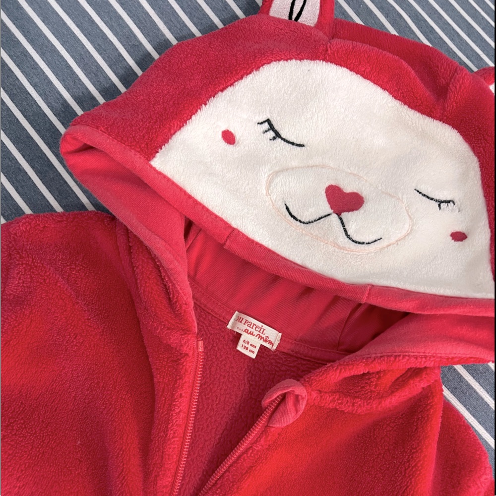 Warm fleece one piece pajama jumpsuit Size 6/8